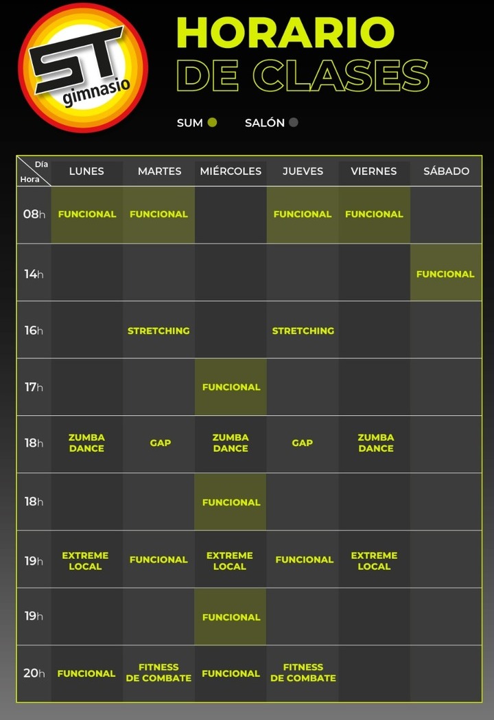Horarios Gym en parque patricios